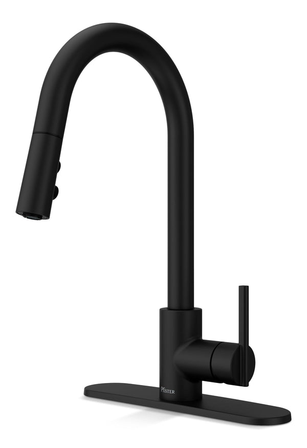 Pfister Modern Pull-Down Kitchen Faucet, Matte Black A0