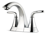 Pfister Pasadena Double Handle 4-in Centreset Bathroom Sink Faucet, WaterSense Certified, Chrome