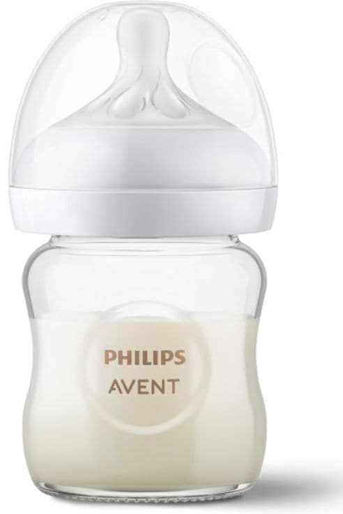 Philips Avent Glass Bottle with Response Nipple 4-oz, 1-pk V7