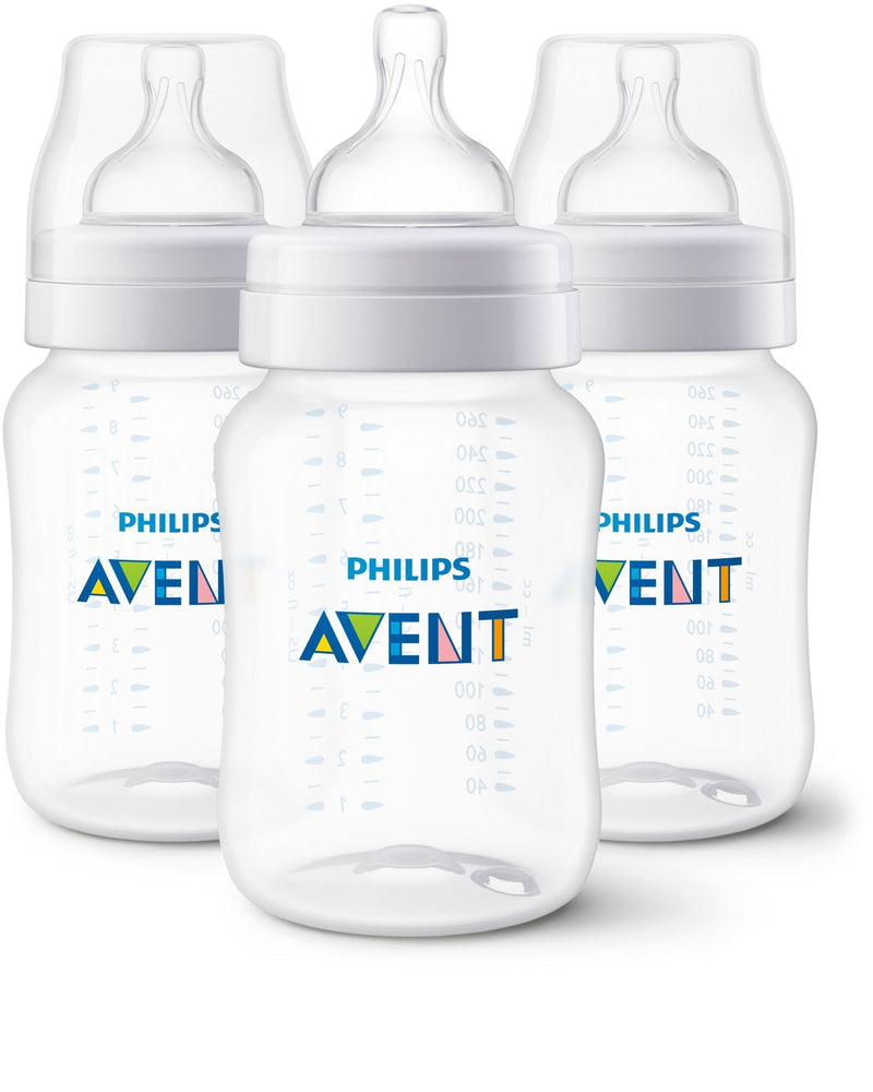 Philips Avent SCY103/03 Anti-Colic Baby Bottle, 9-oz, 3-pk U6