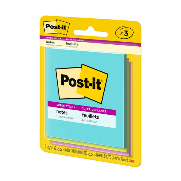 Post-it Super Sticky Notes Supernova Neons Notes, 3-pk H9