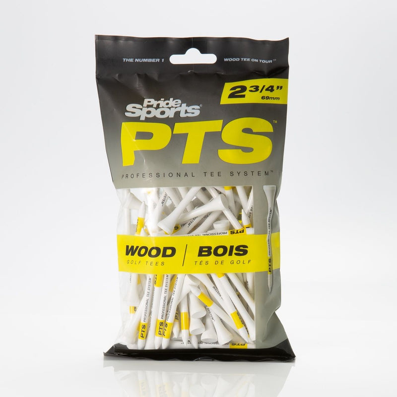 Pride Professional Biodegradable Hardwood Golf Tees, 2-3/4-in, 100-pk, White D6