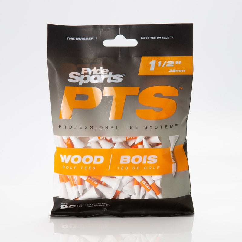 Pride Professional Tee System ProLength Plus Wood Golf Tee, 1-1/2-in, 90-pk, White P3