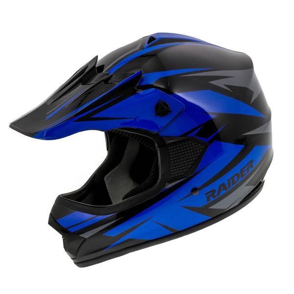 Raider GX4 ATV Helmet, Youth, Blue, Assorted Sizes Q7