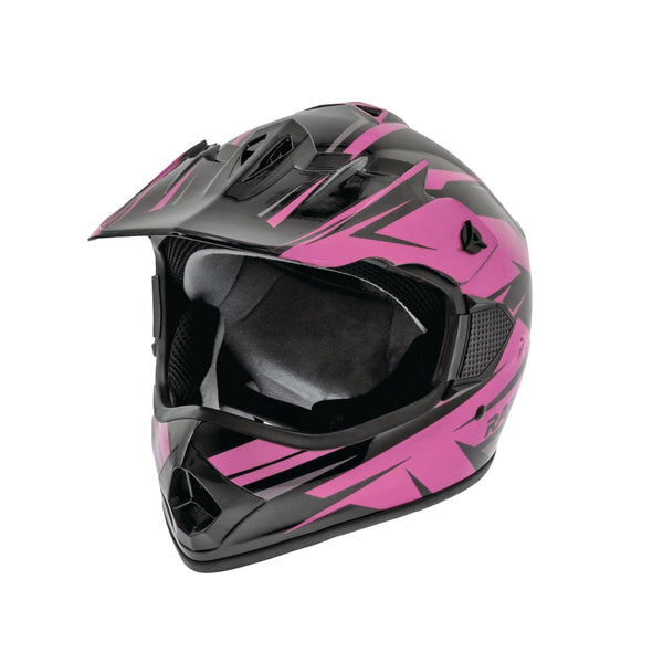Raider RX2 ATV Helmet, Adult, Pink/Black, Assorted Sizes R9