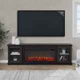 Real Flame Benjamin Landscape Electric Fireplace TV Stand, 81-in, 1500W, Includes Remote Control, Weathered Wood