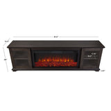 Real Flame Benjamin Landscape Electric Fireplace TV Stand, 81-in, 1500W, Includes Remote Control, Weathered Wood