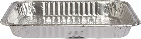Rectangle Foil Reusable Half Size Steam Baking Pan, Silver, 12-in, for Baking/Cooking/Steaming Y0