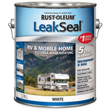 Rust-Oleum LeakSeal Waterproof Mobile Home & RV Roof Sealant / Coating, White, 3.78-L