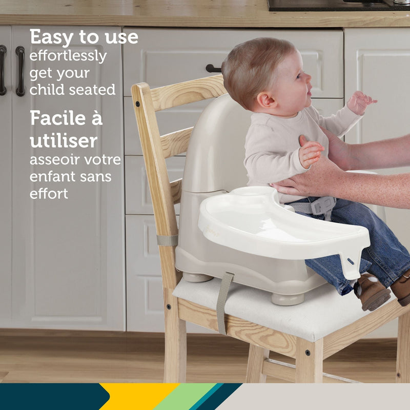 Safety 1st Easy Care Taupe Swing Tray Booster Seat I4