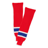 Sherwood NHL Knit Hockey Socks, Montreal Canadiens, Red/Navy/White, Assorted Sizes