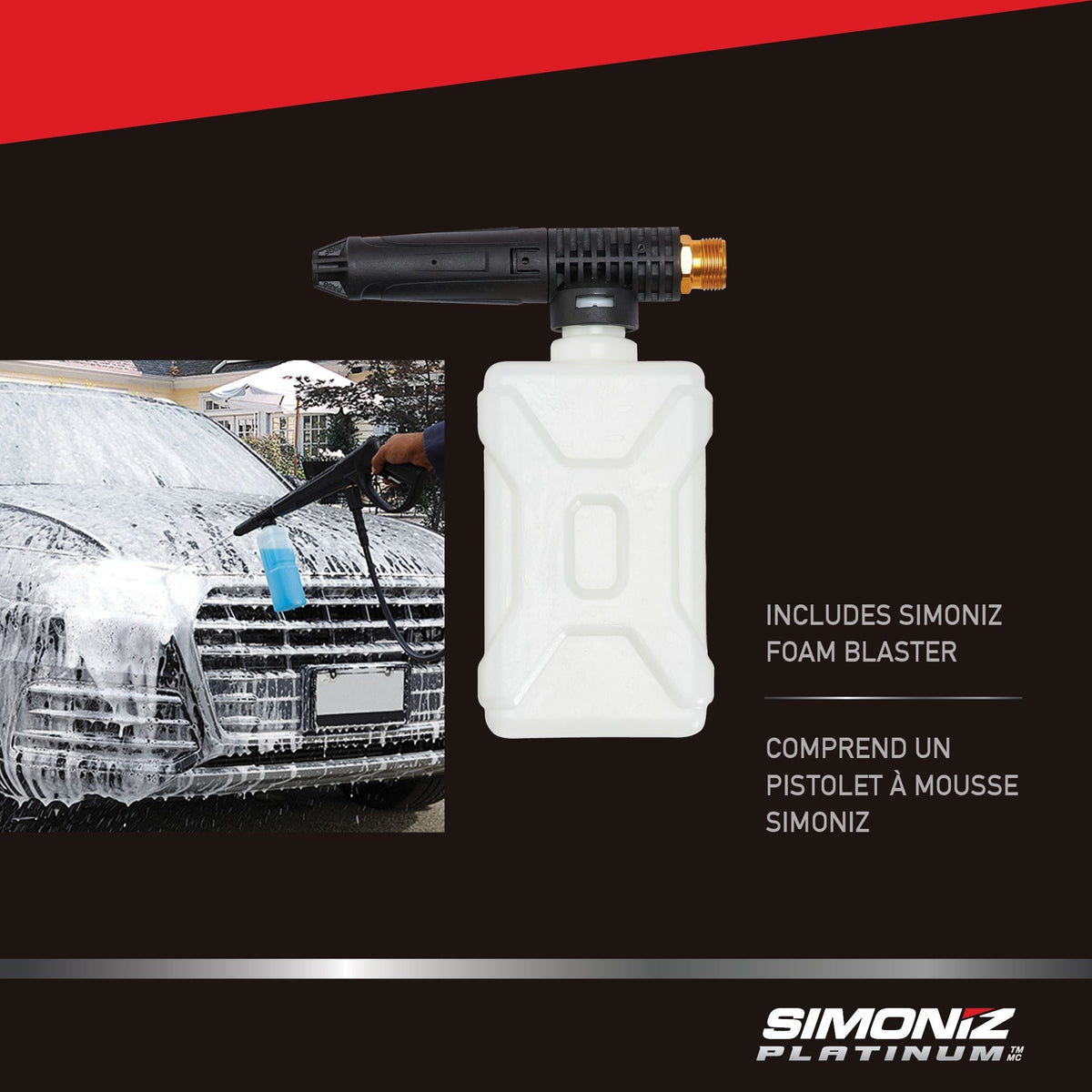 Simoniz Platinum1800 PSI 2.0 GPM Corded Cold Water Brushed Electric Pressure Washer with Foam Blaster