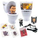 Skibidi Toilet Giant Mystery Toilet Set with Surprise Toys for Ages 13+, Assorted Figures