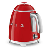 Smeg 50's 1400W Retro Style Electric Mini Countertop Kettle with Cordless Base, Red, 0.8-L