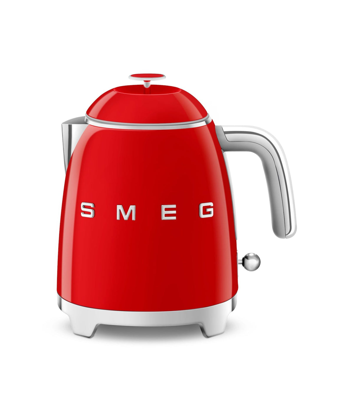 Smeg 50's 1400W Retro Style Electric Mini Countertop Kettle with Cordless Base, Red, 0.8-L