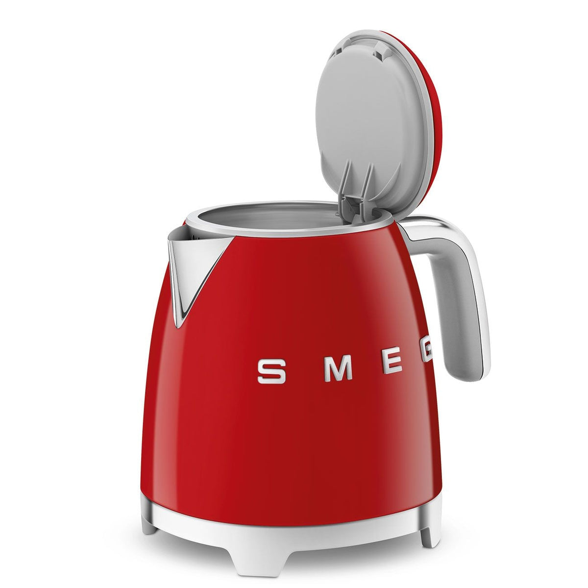 Smeg 50's 1400W Retro Style Electric Mini Countertop Kettle with Cordless Base, Red, 0.8-L