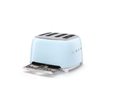 Smeg 50s Retro Style Wide Slot Pop-up Toaster, 4-Slice, Pastel Blue