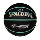 Spalding Highlight Foil Basketball, Black/Mint, Size 7