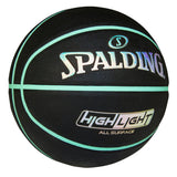 Spalding Highlight Foil Basketball, Black/Mint, Size 7