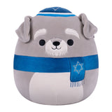 Squishmallow Grey Schnauzer Plush Toy, 8-in, Ages 3+, for Hanukkah