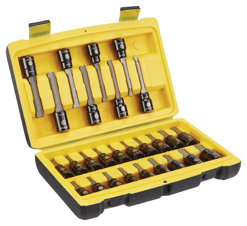 Stanley Professional Grade Black Chrome Hex Bit Socket Set, 27-pc, SAE/Metric P6