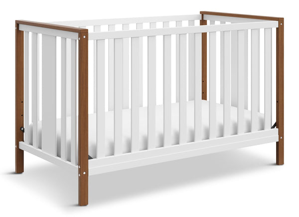 Storkcraft Modern Pacific 4-in-1 Convertible Baby Crib, White/Vintage Driftwood F3