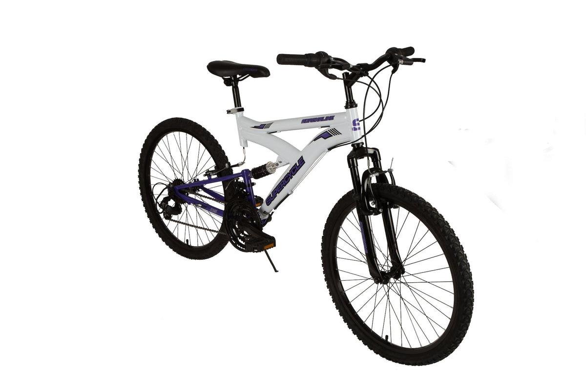 Supercycle Adrenaline Youth DS Mountain Bike 24-in, White