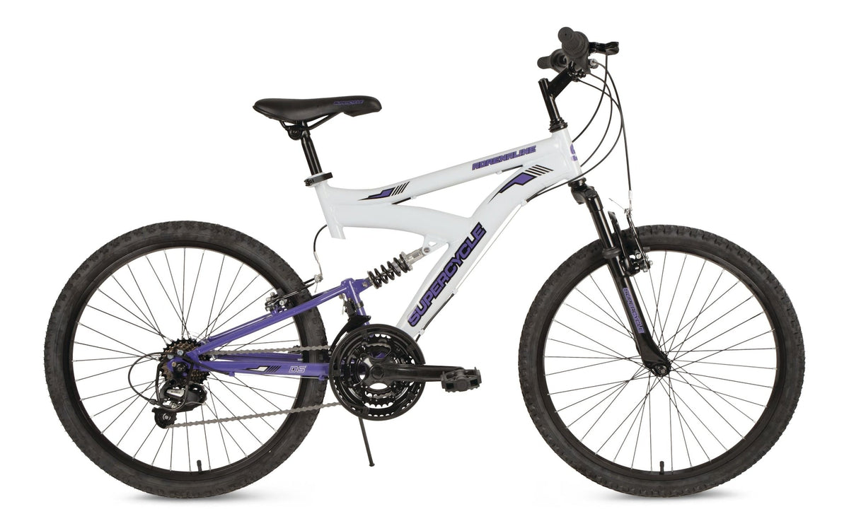 Supercycle Adrenaline Youth DS Mountain Bike 24-in, White
