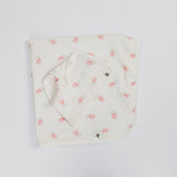 The Elk Baby Tulip Print Premium Organic Cotton Blanket and Beanie Set
