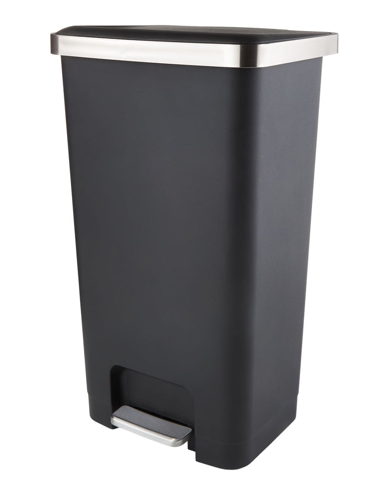 Type A Wide Black Resin Garbage Can, 45-L G8