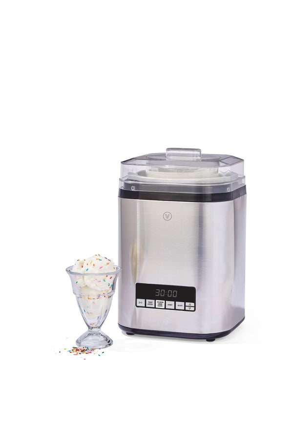 Vida by PADERNO Digital Ice Cream Maker, 4-in-1 Ice Cream & Frozen Treat Maker, Stainless Steel, 1.9-L U2