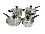 Vida by PADERNO Everyday Series Premium Stainless Steel Cookware Set, Dishwasher & Oven-Safe, 10-pc