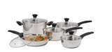 Vida by PADERNO Everyday Series Premium Stainless Steel Cookware Set, Dishwasher & Oven-Safe, 10-pc