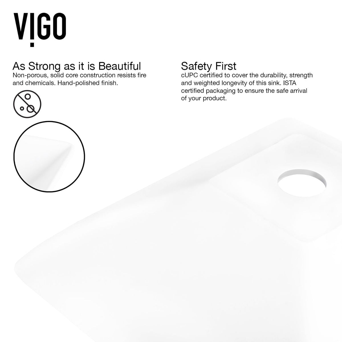 VIGO Hibiscus MatteStone White Bathroom Sink/Basin Set with Linus Faucet and Square Composite Vessel