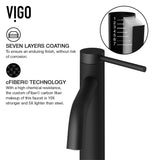 VIGO Lexington Single Handle Vessel Sink Bathroom Faucet with cFiber© Body, Matte Black