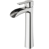 VIGO Niko Single Handle Vessel Sink Bathroom Faucet with Deck Plate, Brushed Nickel