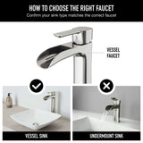 VIGO Niko Single Handle Vessel Sink Bathroom Faucet with Deck Plate, Brushed Nickel