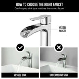 VIGO Niko Single Handle Vessel Sink Bathroom Faucet with Deck Plate, Chrome