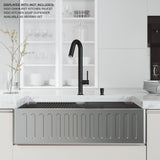 VIGO Oxford Single Farmhouse Kitchen Sink, 36-in x 21-in