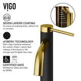 VIGO Sottile MatteShell Matte Black Bathroom Sink/Basin Set with Lexington Faucet and Glass Rectangular Vessel
