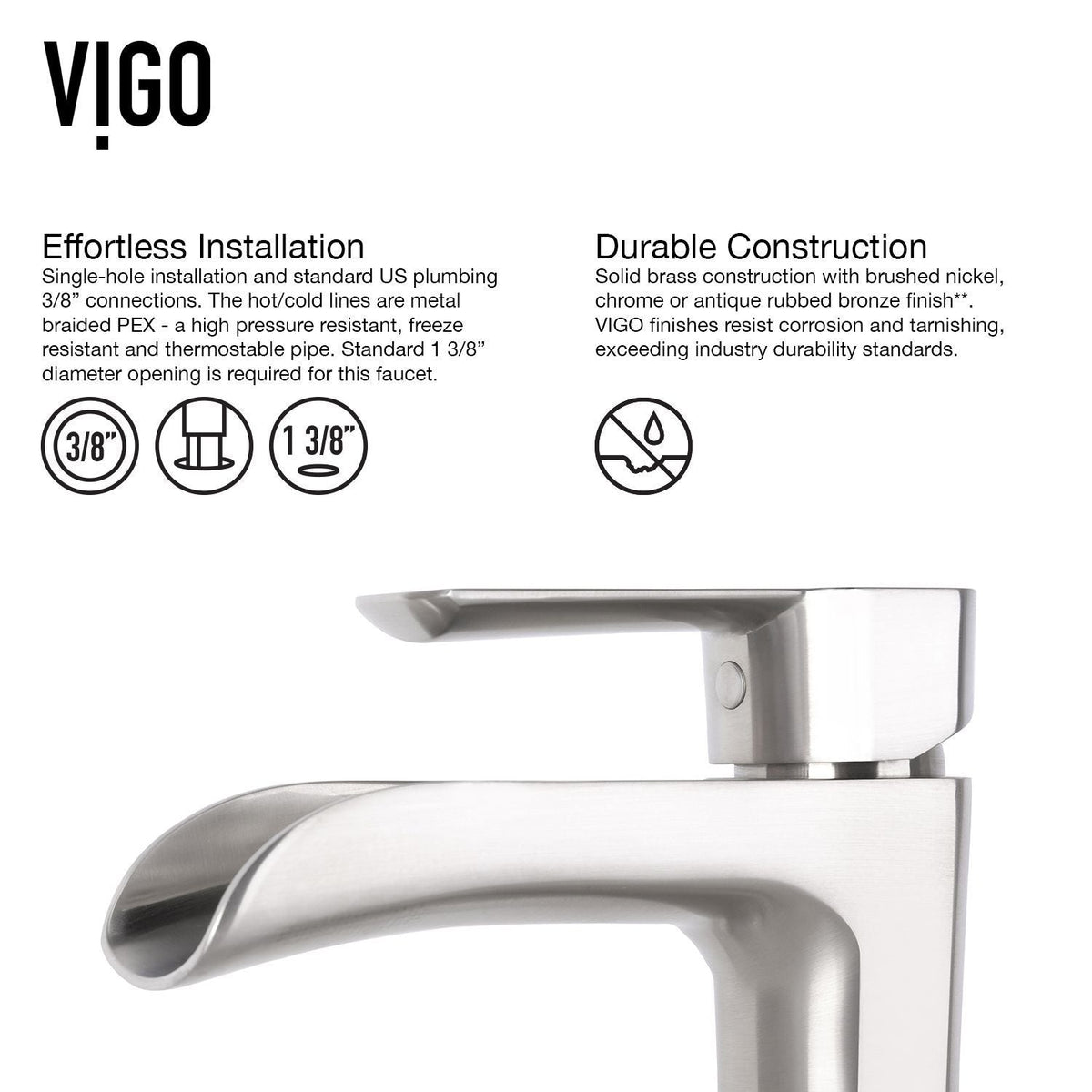 VIGO Titanium Glass Slate Grey Bathroom Sink/Basin Set with Niko Faucet and Round Vessel
