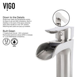 VIGO Titanium Glass Slate Grey Bathroom Sink/Basin Set with Niko Faucet and Round Vessel