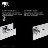 VIGO Titus Wall Mount Dual Handle Bathroom Sink Faucet, Eco-Friendly 1.2 GPM Flow Rate, Chrome