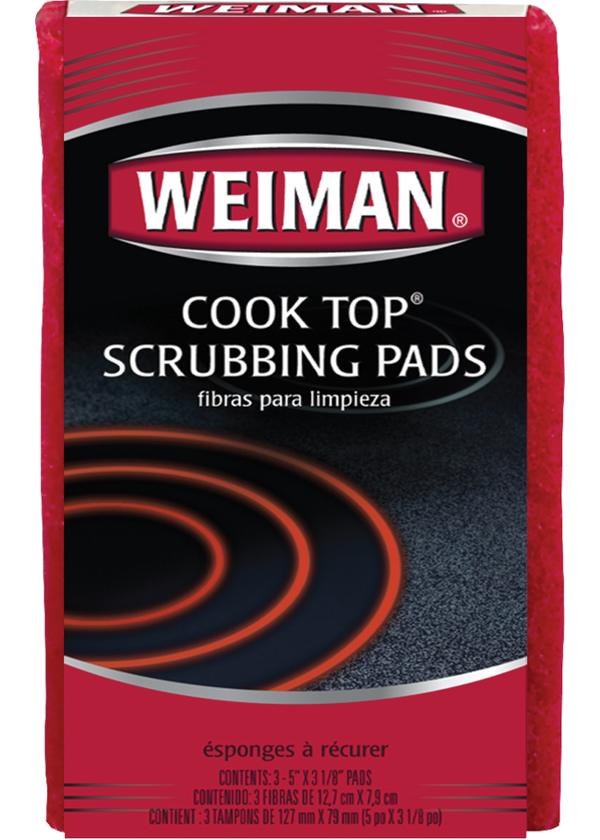 Weiman No Scratch Cooktop Scrubbing Pads for Ceramic and Glass Ranges, 3-pk F0
