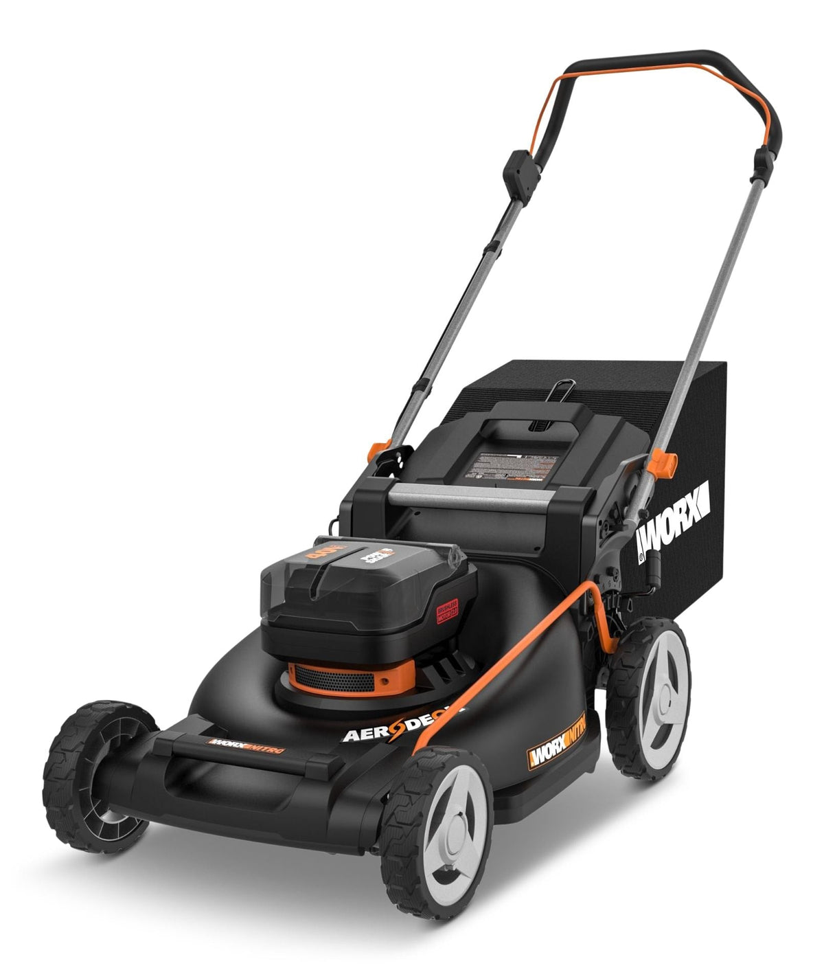 Worx NITRO 3-in-1 40V Push Poly Mower with IntelliCut, 21-in