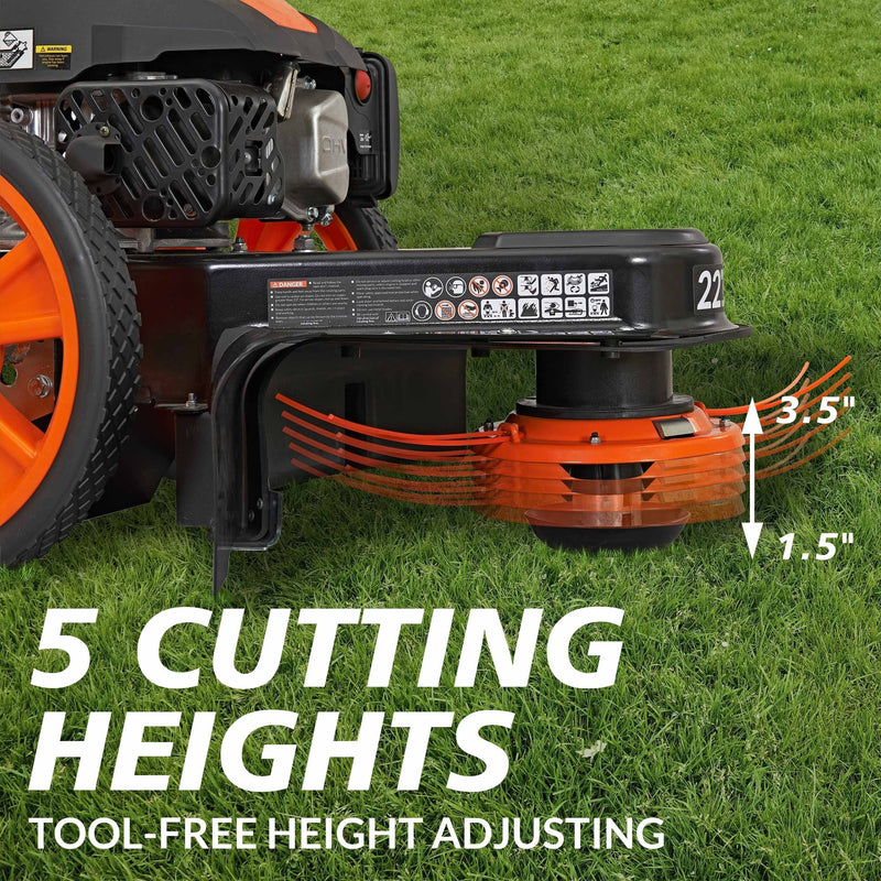 Yardmax 22 in. 170cc Gas Walk Behind String Trimmer Mower S8