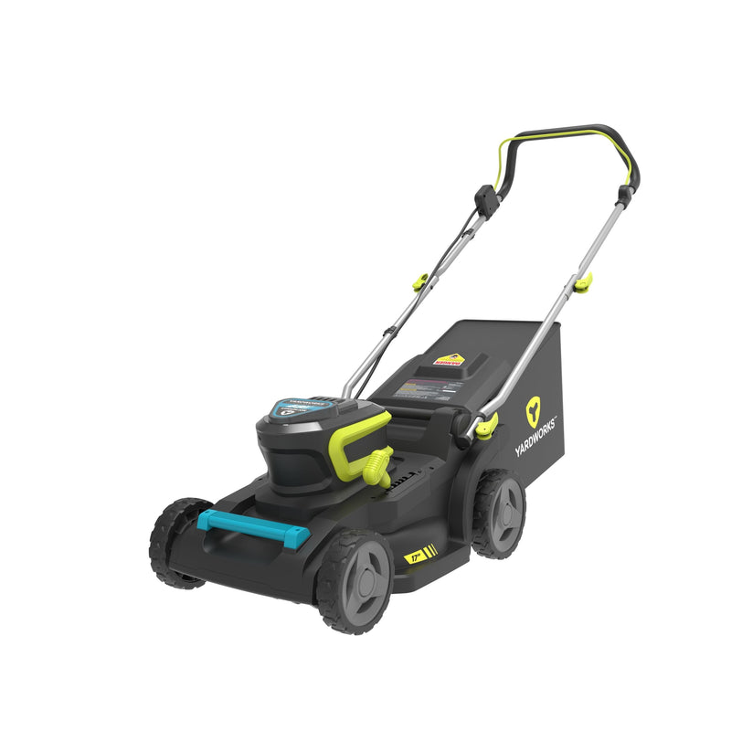 Yardworks 48V 2-in-1 Brushless Push Lawn Mower, 17-in with 4Ah Battery & Charger E7