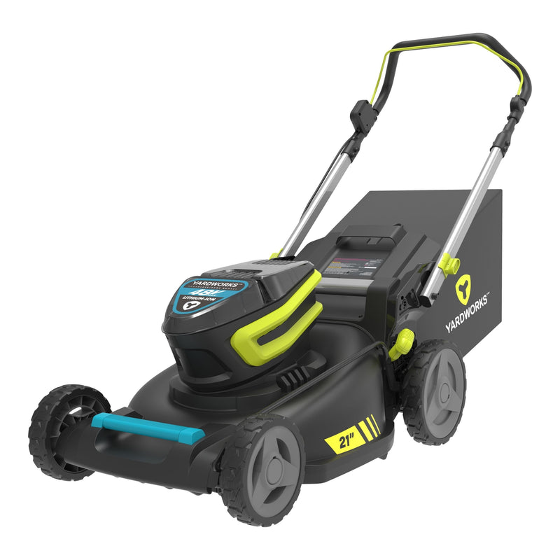 Yardworks 48V 3-in-1 Brushless Push Lawn Mower, 21-in with 6Ah Battery & Charger Q8