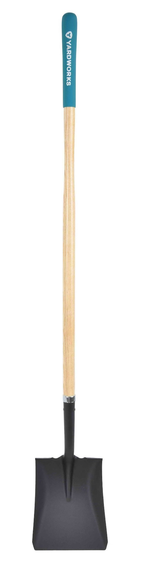 Yardworks Steel Square-Point Long-Handle Spade Shovel, 60-in Wooden Shaft