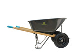 Yardworks Steel Tray 2-Wheel Garden Wheelbarrow, 6-cu-ft